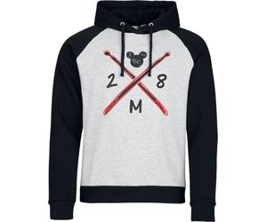 Mickey Mouse Rock out Loud Uomo Felpa con Cappuccio Grigio/Nero M 60% Cotone, 40% Poliestere Regular