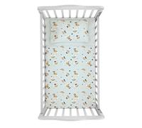 Mickey Mouse, Set Lenzuola Culla, 100% Cotone, Completo Letto Baby, Disney Topolino, Lenzuolo da Sopra, Lenzuolo con Angolo, Federa, Azzurro Celeste