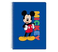 MICKEY MOUSE TODAY - Taccuino 80 fogli A5, copertina rigida, ideale per bambini di diverse età, comodo e versatile, qualità e resistenza, 15,5 x 22 cm