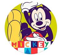 Mickey Mouse Topolino Rotondo 1 Poliestere Riferimento KD Spiaggia Lavarsi Il Viso Asciugamani Tessuti per la casa Unisex Adulto, Multicolore (Multicolore), Unico