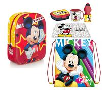 Mickey Mouse Topolino Stars Disney Zainetto Zaino in 3D set Scuola asilo 6pezzi