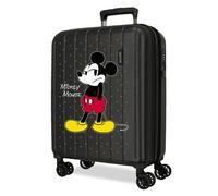 Joumma Disney Mickey Waiting Valigia da cabina nera 40 x 55 x 20 cm rigida 2,8 kg Chiusura TSA integrata ABS 2,8 kg 37 L estensibile bagaglio a mano