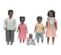 LUNDBY - Set di bambole etniche per bambini, per bambini dai 3 ai 1:18 ai 3 bambini - Mobili per bambole e accessori per bambole - Set per bambole in plastica per bambini