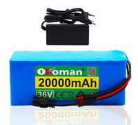 Micky Lee (Tempo di Consegna 5-10 Giorni) Batteria Agli Ioni di Litio 36V 20Ah Batteria 10S4P 500W 21700, 20000mAh Scooter Elettrico per Bicicletta con Spina BMS XT60 + Caricabatterie