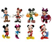 Micky & Minni Figure 7cm (8er Set) Personaggi Gioco Baviera Halloween Mouse