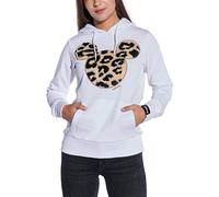Micky Mouse - Felpa da donna con cappuccio, motivo: Topolino, bianco, S
