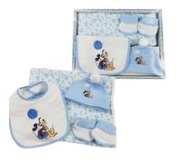 Mickye Mouse 4 pezzi regalo bimbo neonato coperta cappello bavaglino babbucce