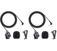 MICMXMO Microfono Esterno da 2,5 mm, Microfono per Pioneer Pioneer AVH-200BT, AVH-270BT, AVH4000NEX, AVH-P4400BH, AVH-P5200BT, AVH-P6300BT Stereo GPS DVD, 3 m, Jack da 2,5 mm (Confezione da 2)