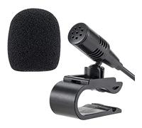 MICMXMO Microfono Esterno Portatile da 3,5 mm Jack Compatibile con JVC Kenwood Sony Alpine per Unità Principale di Auto con Bluetooth Radio Stereo GPS DVD, Cavo 3M, Plug and Play