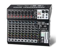 MICNAUX Mixer Audio Mixer 10 Canali Professionale Sound Mixer Console con 99 Effetti DSP, Mixing Board DJ Mixer w/USB, Bluetooth, Alimentatore 48V, Tasto PAD per Registrazione Karaoke PA Drum Live