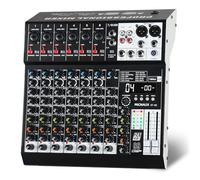 MICNAUX Mixer Audio Mixer 8 Canali Professionale Sound Mixer Console con 99 Effetti DSP, Mixing Board DJ Mixer w/USB, Bluetooth, Alimentatore 48V, Tasto PAD per Registrazione Karaoke PA Drum Live