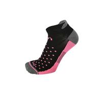 MICO Calza da Running Corta da Donna Extralight Weight X-Performance, 100% Made in Italy, Specifici per il Piede Femminile - CA01279 (L, Nero/Fucsia Fluo)