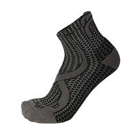 MICO Calza da Trail Running Unisex Corta Light Weight Odor Zero Ionic+ (L, Grigio)