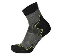 MICO Calza Media Hike Trekking, Light Weight Extra Dry (IT, Numero, 41, 43, Regular, Regular, Nero/Giallo Fluo)