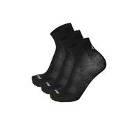 MICO Calza Run Corta Light Weight Extra Dry Confezione 3 Paia, Unisex-Adulto (M, Nero)