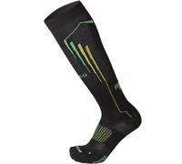 Mico Calza Run Lunga Compression Oxijet Nero Verde Fluo 01273 155