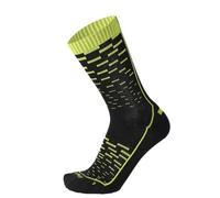 MICO Calza Running media altezza, Light Weight Extra Dry, CA01255 (IT, Numero, 41, 43, Regular, Regular, Nero/Giallo Fluo)