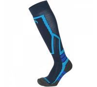 MICO Calza Ski Kids Warl Control Medium Weight, Unisex-Bambini (L, Blu)