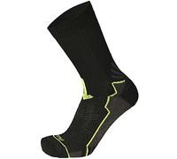 MICO Calza Trekking Unisex Active Travel Media Medium Weight Odor Zero X-Static, Linea Buon Camino, 100% Made in Italy - CA01510 (XL, Nero/Antracite)