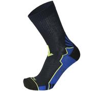 MICO Calza Trekking Unisex Active Travel Media Medium Weight Odor Zero X-Static, Linea Buon Camino, 100% Made in Italy - CA01510 (L, Blu)