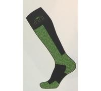 MICO - Calza unisex da Ski nero verde fluo