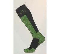 MICO - Calza unisex da Ski nero verde fluo