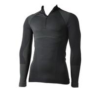 MICO Maglia Termica da Uomo 1/2 Zip a Manica Lunga Warm Control Skintech, in 01852 (IT, Testo, XL, XXL, Regular, Regular, Nero)