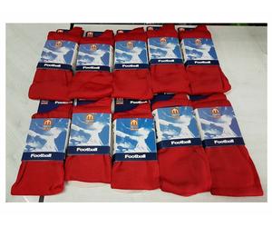 Mico Sport Calze da calcio Confezione 10 paia, unisex (Rosso)