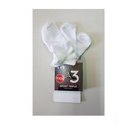 Mico Sport Conf. da 3 paia Calze Corte Sport, Junior 900 (Bianco)