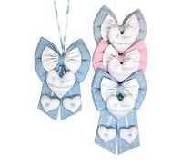 Micocca Baby Fiocco Nascita Azzurro con Nome Personalizzato Ricamato Made in Italy