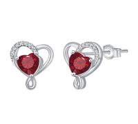 Micory Orecchini Cuore Donna Argento 925 con 5AAA Zirconia - Gioiello Elegante Regalo Perfetto per Doni Speciali