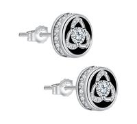 Micory Orecchini Donna Modello di Nodo Celtico Argento 925 con 5AAA Zirconia Diversi stili Disponibili - Gioiello Elegante Regalo Perfetto per Doni Speciali