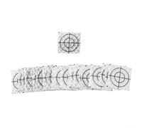Micpointik 100 pezzi Totalstation riflettore target set argento acrilico preciso marcatura croce per tunnel ponti costruzione sorveglianza pellicola riflettente piastra prisma 30-60 mm (6 cm x 6 cm)