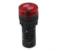 Micpointik AD16-22SM Clacson con cicalino e luce lampeggiante, allarme acustico ottico per ingegneria meccanica, AC/DC 220 V, diametro di montaggio 22 mm, suono di avvertimento forte