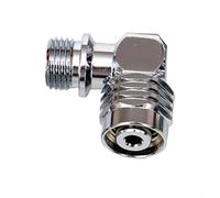 Micpointik Adattatore Girevole in Ottone per Regolatore Immersione Girevole 90/110 Gradi Connettore per il Primo Stadio del Regolatore Immersione Tubo Bassa Pressione Alta Pressione Argento LP/HP(90°)