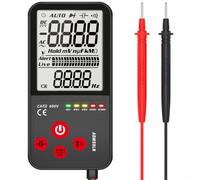 Micpointik ADMS9LN Multimetro Digitale TRMS 6000 Conteggi con Barra Analogica, Range Automatico per Elettricisti e Fai da Te, Compatto con Torcia, Nero(ADMS9LN)