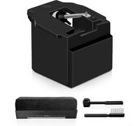 Micpointik ATN3600LE Stylus compatibile con audio-technica AT-LP60, punta ad ago precisa da 0,6 mil per una migliore qualità del suono, materiale durevole, nero, set con 3 spazzole (alluminio