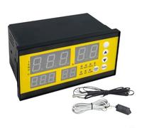Micpointik Controller intelligente per temperatura e umidità per incubatrice e stoccaggio, regolazione precisa 0-99% RH, display LCD e funzione di avvertimento, struttura stabile in plastica, giallo