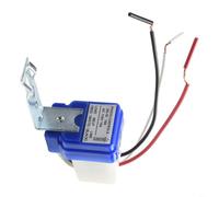 Micpointik Interruttore crepuscolare automatico sensore fotocellula 12V-220V 10A lanterna stradale controllo per giardino cortile parco scuola bianco blu compatto (110V)