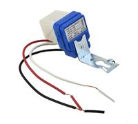 Micpointik Interruttore crepuscolare automatico sensore fotocellula 12V-220V 10A lanterna stradale controllo per giardino cortile parco scuola bianco blu compatto (12V)