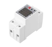 Micpointik Interruttore di protezione DIN 3 in 1 con display, 63 A, 230 V, protezione da sovratensione/sottotensione regolabile e protezione corrente, indicatore kWh per AC 220 V, montaggio su guida