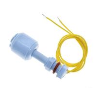 Micpointik Interruttore galleggiante in plastica PP per livello del liquido, sensore di livello dell'acqua verticale per il controllo della pompa, adatto per acquari e serbatoi, bianco, 1 pezzo
