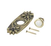 Micpointik Pulsante per campanello in bronzo anticato con illuminazione a LED, in metallo resistente, per porte di casa, 12-24 V DC, 8,4 x 5,8 x 3,3 cm
