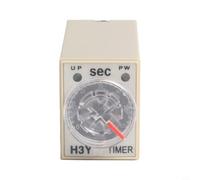Micpointik Relè temporale H3Y-2, 8 pin, ritardo di accensione, 60 secondi, regolabile, con indicatore LED per controllo industriale, relè 24 V DC 5 A (H3Y-2 60S DC24 V)