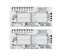 Micpointik Righello a 7 passi Strumento di misurazione trasparente per interpretazione ECG Con per scala per frequenza cardiaca Ritmo PR-QRS Intervalli ST onda T Plastica Strumento medico per