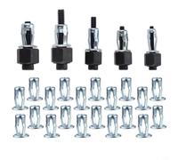 Micpointik Set di dadi rivetti ciechi M8 in lega, kit di inserti filettati da 20 pezzi con morsetti di espansione per metallo e pareti cave, accessori di fissaggio robusti per auto e camion, forniture