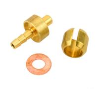 Micpointik Set di tubi dell'olio a 5 fori | Compatibile con Hope Tech3 V4/E4/X2, oliva dorata e ago per lo spurgo dei freni, 2 set di accessori in metallo