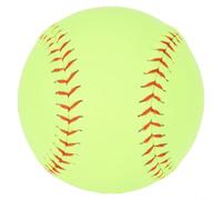 Micpointik Softball 30,5 cm Optic Yellow PVC Cork Core Seamless Training Ball for Slowpitch Baseball Exercise Official Size Weight Unmarked