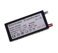 Micpointik Trasformatore elettronico 12 V AC uscita per lampade alogene allo xeno LED dimmerabile silenzioso alloggiamento in metallo compatto per sistemi di illuminazione 60 W 120 W 160 W