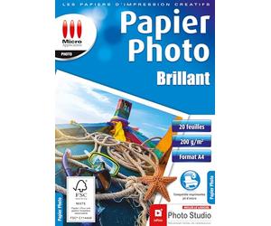 Micro Application Eco confezione da 20 documenti foto lucido A4 bianco